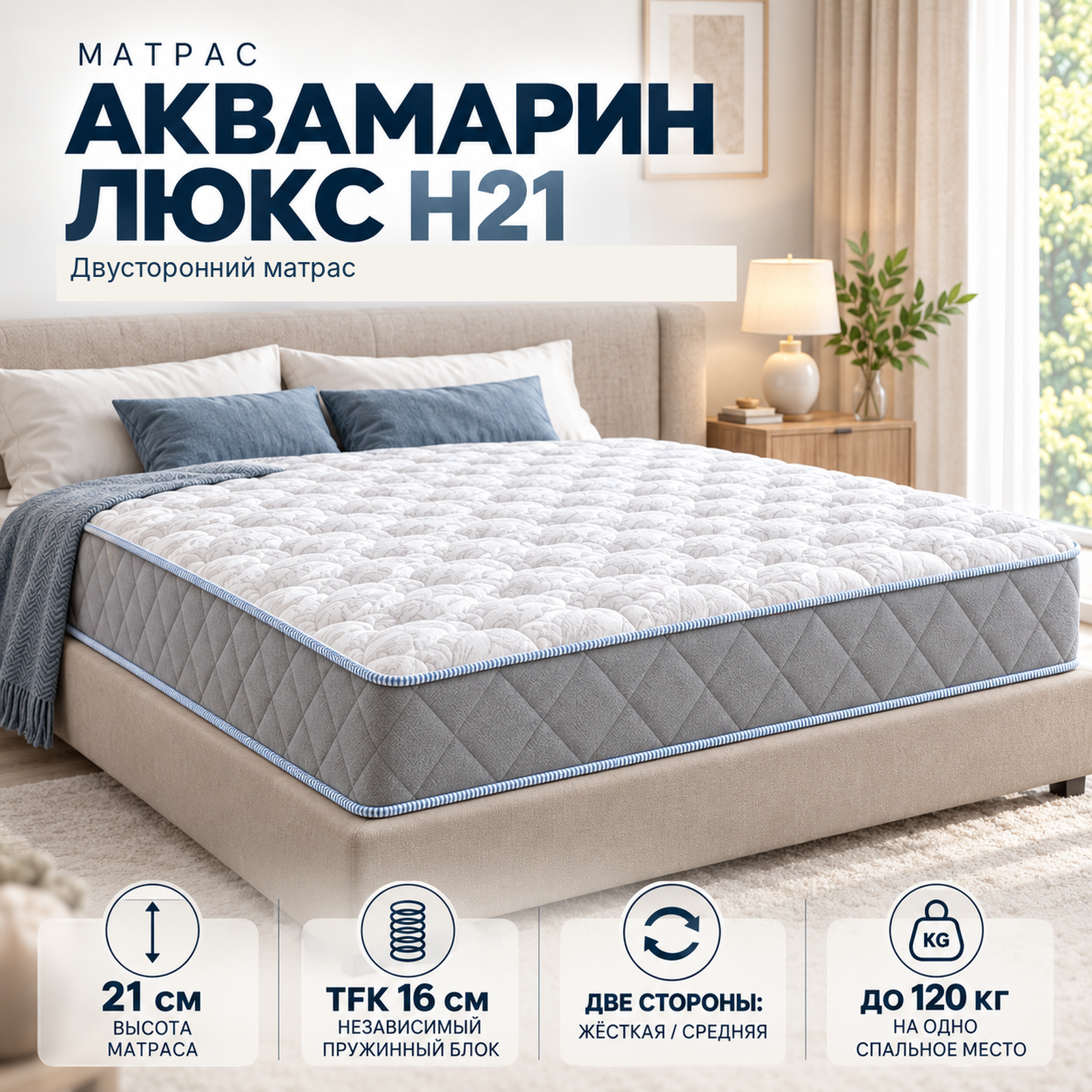 Матрас Аквамарин Люкс H21